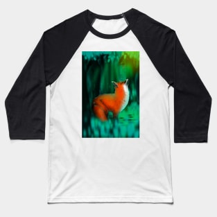 Fox in magical forest Baseball T-Shirt